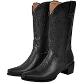 LISHAN Women's Western Boots Cowboy Cowgirl Boots