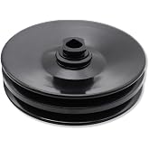 IMOOA GM Saginaw Power Steering Pump Pulley Keyway Double Groove Black | For Chevy Oldsmobile Pontiac Cadillac 350 454