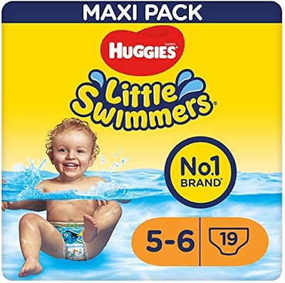 Little Swimmers Couches Taille 5-6 (12 à 18 kg), 1 Paquet de 19 Pièces (L'emballage peut varier)