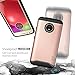 Moto E (4th Generation) Case, TUDIA Slim-Fit HEAVY DUTY [MERGE] EXTREME Protection / Rugged but Slim Dual Layer Case for Motorola Moto E4 (Rose Gold)