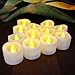 Weimoc Flameless Candles, Set of 12 Battery Operated Tea Lights with 6 Hour Timer and Amber Yellow Flame