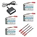 HOBBYTIGER 3.7V 800mAh Lipo Battery + 4 in 1 Batteries Charger for MJX X400 X400W X300C X800 X500 X200 Sky Viper S1700 S670 V950 Syma X56W HS200W RC Quadcopter Drone