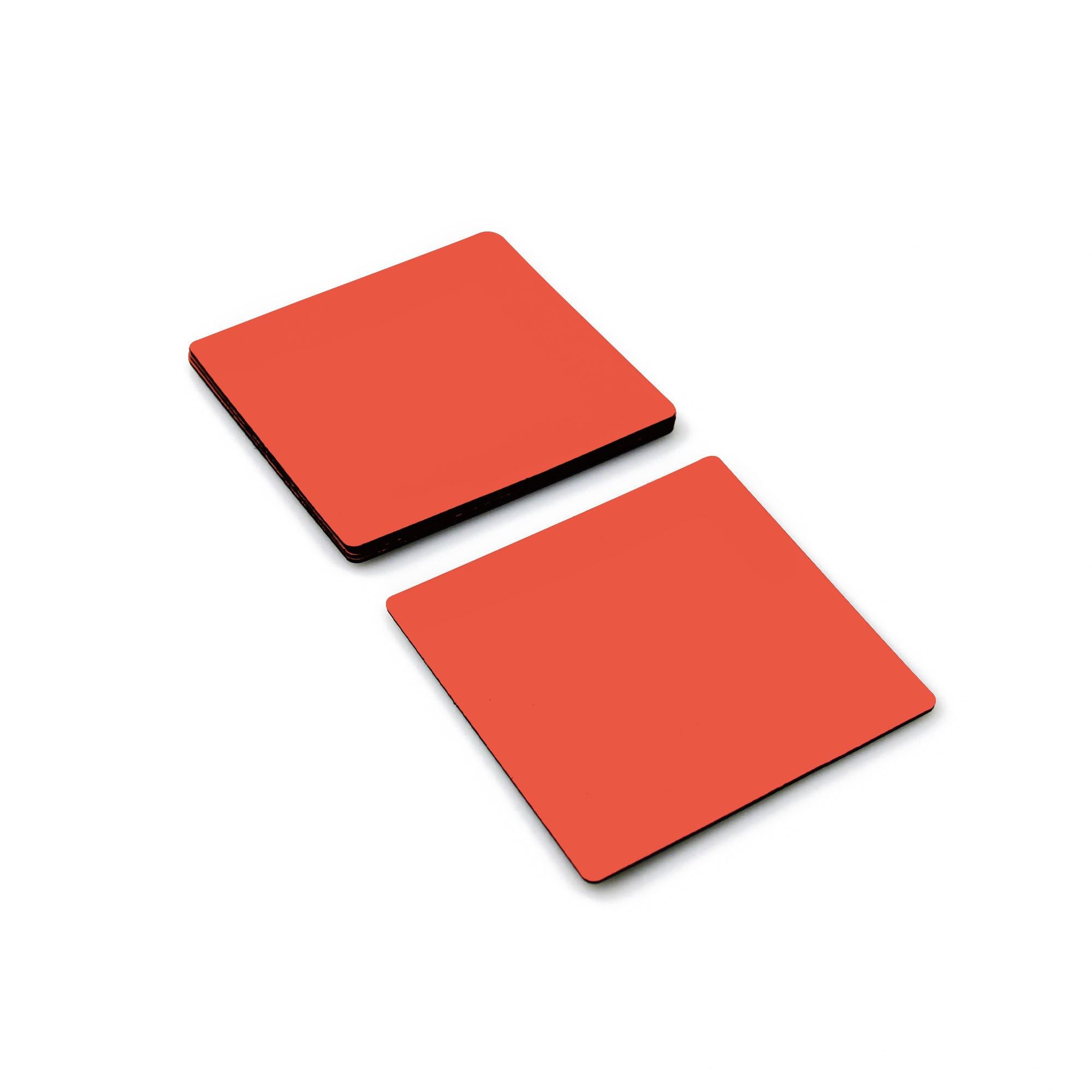 MagFlex® Flexible Gloss Red Dry-Wipe Magnetic Sheet for Creating Scrumboards, Removable and Changeable Labels - 75mm x 75mm - Pack of 100