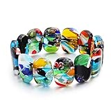 Jardme Magical Murano Glass Bracelet for Women Murano Inspiration Mixed Color