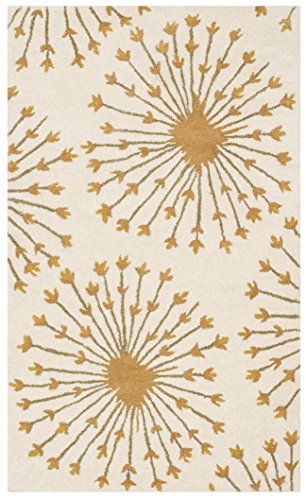 Safavieh Bella Collection BEL123A Handmade Beige and Gold Premium Wool Area Rug (4' x 6')