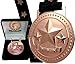 Prestige Palace Awards Bronze Star Award Medal for 3rd Place Recognition, Star Decorated Ribbon and Black Gift Box with Magnetic Closure is Included with Every Medal