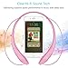 Bluetooth Headphones, Rymemo Wireless Sports Earphones w/Mic HD Stereo in Ear Earbuds for Gym Running Workout 8 Hour Battery Headsets Shine Like Diamond Surface, Pink