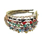 Dodoga Girls Women Headbands Glitter Beaded Bejeweled Sparkle Headbands Head Bands Hair Accessories for Women, Girls (7pcs)