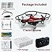 Remote Control Airplane RC Mini Drone for Kids 2.4Ghz 6-Axis Gyro 4 Channels Quadcopter Indoor / Outdoor Flying Helicopter RTF for Beginner Drone Training (Red)