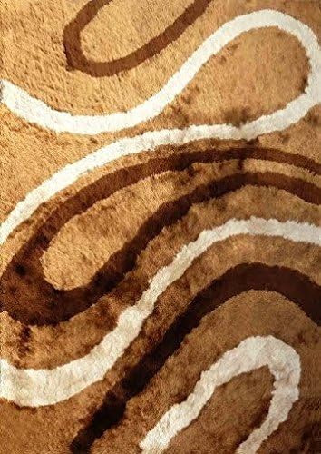 CHIC RUGZ Marbel Shaggy 8002 100% Polyester Modern Hand Tufted Shag Area Rug, 5' x 7'