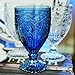 Fitz and Floyd Trestle Glassware Ornate Goblets, 4 Count (Pack of 1), Indigo