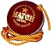 Leather Cricket Ball for Practice and Knocking Cricket Ball with Rope (Red)