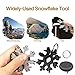 NEW Stainless Steel Snowflake Multi-Tool,18-in-1 Easy N Genius for Portable Keychain screwdriver Bottle opener Pocket Father'day Gift Incredible Tool Bicycle and Outdoor Camping EDC Tools (Black)