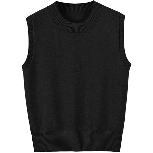 トップス STUMPSTAMP UL PULLOVER VEST ERFMFKL Women's Classic Crew Neck Sweater Vest Loose