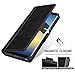 ProCase Galaxy Note 8 Genuine Leather Case, Vintage Wallet Folding Flip Case with Kickstand Card Slots Magnetic Closure Protective Cover for Galaxy Note8 -Black