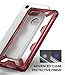 Ringke Fusion-X Designed for Google Pixel 3 XL Case Easy Unlock Squeeze Compatible Transparent Hard PC Back TPU Bumper Solid Protection Cover for Google Pixel 3 XL - Ruby Red
