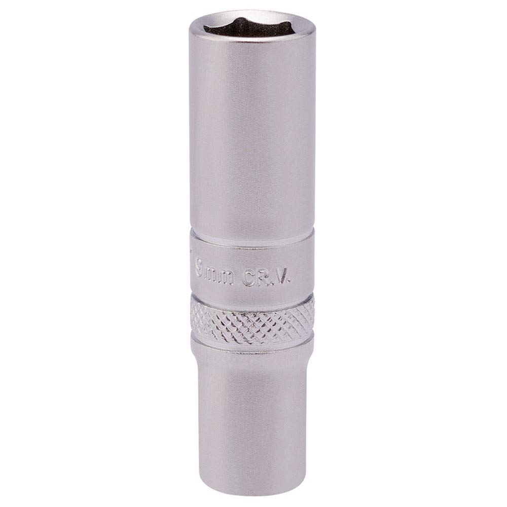 Draper 82139 1/4 Inch Square Drive 6 Point Metric Deep Socket, 9mm