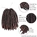 3 Pack Spring Twist Crochet Hair Ombre Brown Crochet Braids 8 Inch Spring Well Synthetic Fluffy Twist Hair Extension 110g/Pack T1B/30#