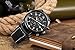 OCHSTIN Aviator Mens Military Chronograph Watch Black Leather Band Date Quartz Analog Pilot Watches