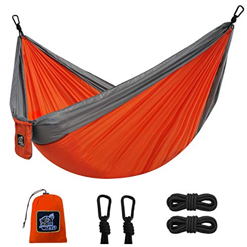 MIZTLI Hammock Camping with All The Installations, Portable & Lightweight Travel Parachute Hammock, Outdoor, Indoor, Backpacking, Hiking & Survival - Thumbnail 6
