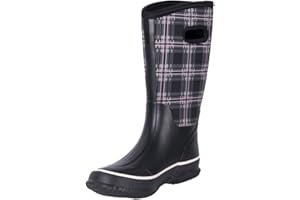 WTW Women's Neoprene Natural Rubber Rain Boots Snow Boots Winter Warm Waterproof Insulated Barn Rain Boots for Ladies