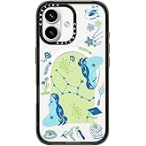 CASETiFY Impact iPhone 16 Case [4X Military Grade Drop Tested / 8.2ft Drop Protection/Compatible with Magsafe] - Virgo - Clear Black