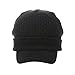 Comhats Winter Visor Beanie Hat Black for Men Wool Knit Cable Cuff Beanie Cap Women, Large, 68069_Black