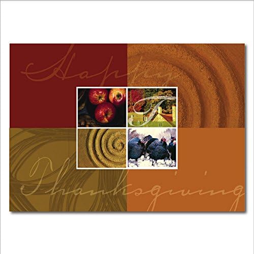 Thanksgiving Greeting Card TH1801. The verse inside continues the cover theme of good things in abundance. For personal or business use; 25 cards and 26 envelopes.