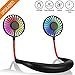 Cevapro Portable Fan Neck Fan with Removable Neck Hanging Design 4000mAh USB Rechargeable Battery Operated Personal Neckband Fan with 3 Speeds Strong Airflow for Outdoor Travel Sports Office Home