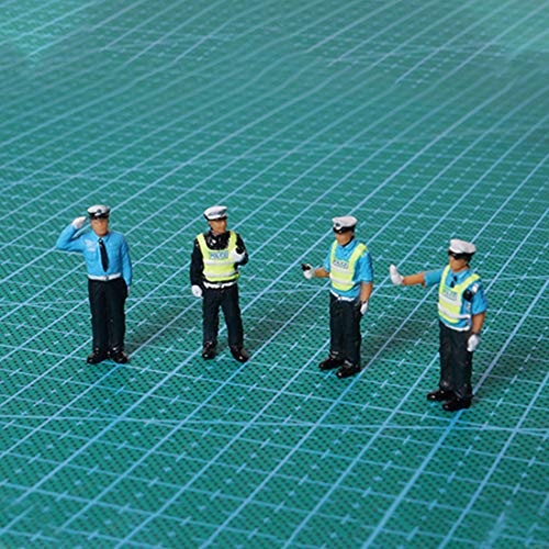PARIO 4St. 1: 64 Minifiguren Polizei Eisenbahnzubehör Verkehrspolizei Menschen Modellbau Figuren Spur für… – Bild 6