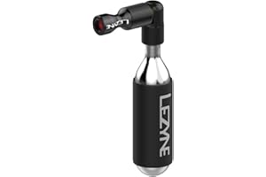 LEZYNE Trigger Drive Bicycle Tire CO2 Inflator & 16 Cartridge, Twin Chuck Head, Presta & Schrader Valves, Neoprene Sleeve, C0