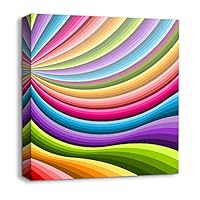 Canvas Wall Art Rainbow Canvas Prints Home Artwork Decoration for Living Room,Bedroom - 12x12 inches