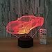 Easuntec Night Light Toy Car 3d Night Light Beside Lamp Help Kids Fell Safe at Night Remote Control Adjustable 7 Colors for Kids Great Toy Gift Idea for Kids by Csygood(Toy Car)