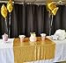 ShiDianYi 50''x50'' Square Light Gold Sequin Tablecloth Runners Sparkly Table Overlays,Birthday Tablecloth, Glam Wedding Decor, Outdoor Party Select Your Color & Size Can Be Available !