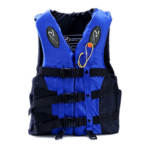 Outdoor Safety Equipment Adults Oversized Swim Professional Lifejackets Buoyancy Vest (Blue, XXXL)