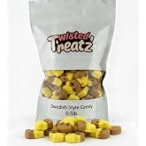 Swedish Style Candy Assortment Sour and Sweet Gummies Soft &amp; Chewy Fruity Candy Mix (0.5lb, Sweet Banana Toffee Skulls)