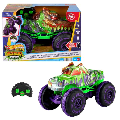 Hot Wheels Monster Trucks Mutant Chaos Wreckin’ Wolf RC Fahrzeug