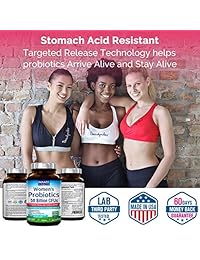 InNATE Vitality - Probióticos para mujer, 50 billones de CFU, 17 broches probados, 60 tapas de verduras,...