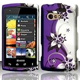 Purple Vines Hard Case Snap On Rubberized Cover For Kyocera Rise C5155