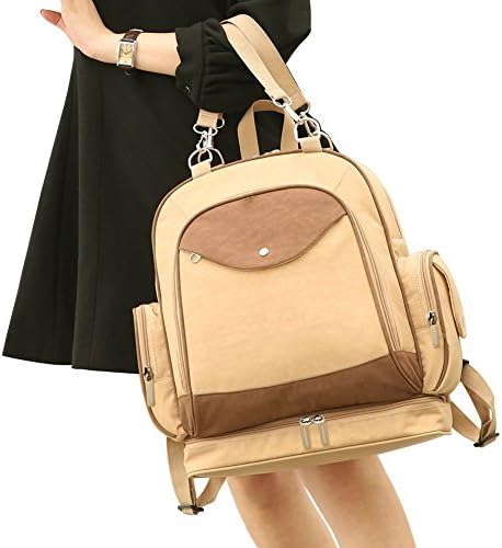 KVbaby Multi-Functional Diaper Bag Backpack for Baby Care, Baby Nappy Changing Bag with Insulated Pockets, Waterproof Fabric, Large Capacity for Travelling and Daily Use