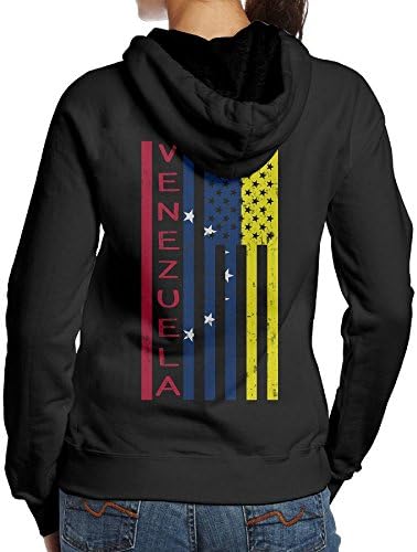 BIOD PLOP Venezuela US Flag Country Pride Women's Long Sleeve Casual Pullover Hoodies Sweatshirts Girl Hoodies