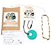 Baltic Amber Teething Necklace for Babies - Lab-Tested - Comes With Silicone Teething Necklace - Raw Unpolished Multicolor - 12.5 Inches