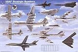 Laminated USAF Strategic Airplane Bombers Educational Military Chart Poster 36 x 24in