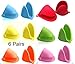 Alazco Silicone Pot Holder Oven Mini Mitt 12pc (6 Pairs), Cooking Pinch Grips - Heat Resistant