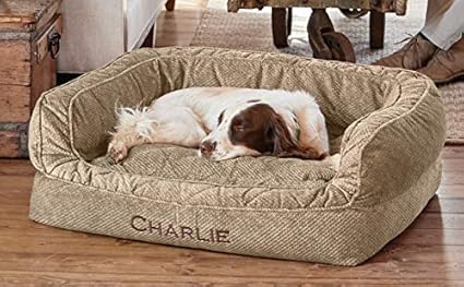 orvis comfortfill wraparound dog bed with fleece