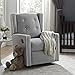 Baby Relax Modern Mikayla Swivel Glider Recliner Chair, Gray Linen