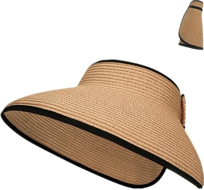 Straw Sun Visor with Scarf Bow Adjustble Back at Amazon  display picture 3