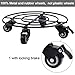 Amagabeli 14″ Metal Plant Caddy Heavy Duty Iron Potted Plant Stand With Wheels Round Flower Pot Rack on Rollers Dolly Holder on Wheels Indoor Outdoor Planter Trolley Casters Rolling Tray Coasterthumb 4