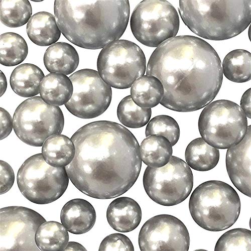 Silver PearlsShinyJumbo SizesNo HoleVase Decorationsto Float The