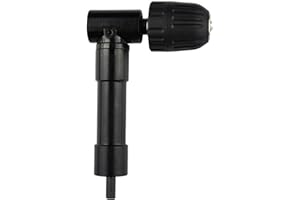 JIANWEI 0.8-10mm Right Angle Drill Attachment, 90 Degrees Drilling Bend Extension, Electric Drill Extension Tool, Cordless Drill Adapter Corner Adapter(Black)
